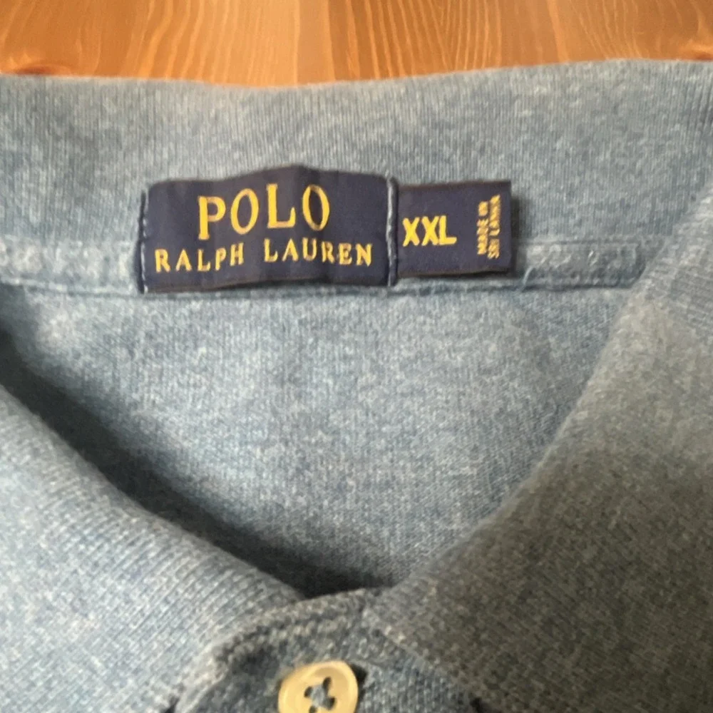 Polo Ralph Lauren men's XXL Blue Classic Fit 100% Cotton shirt Long Sleeve Pony